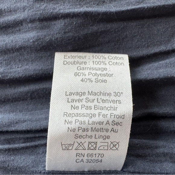 ANTHROPOLOGIE VALENTINE GAUTHIER Blue Denim Quilted Chambray Jacket Size S - Picture 3 of 15